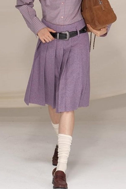 Wool Houndstooth Preppy Suit Skirt Set-Up