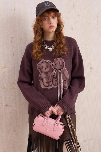 Bear Knitted Sweater