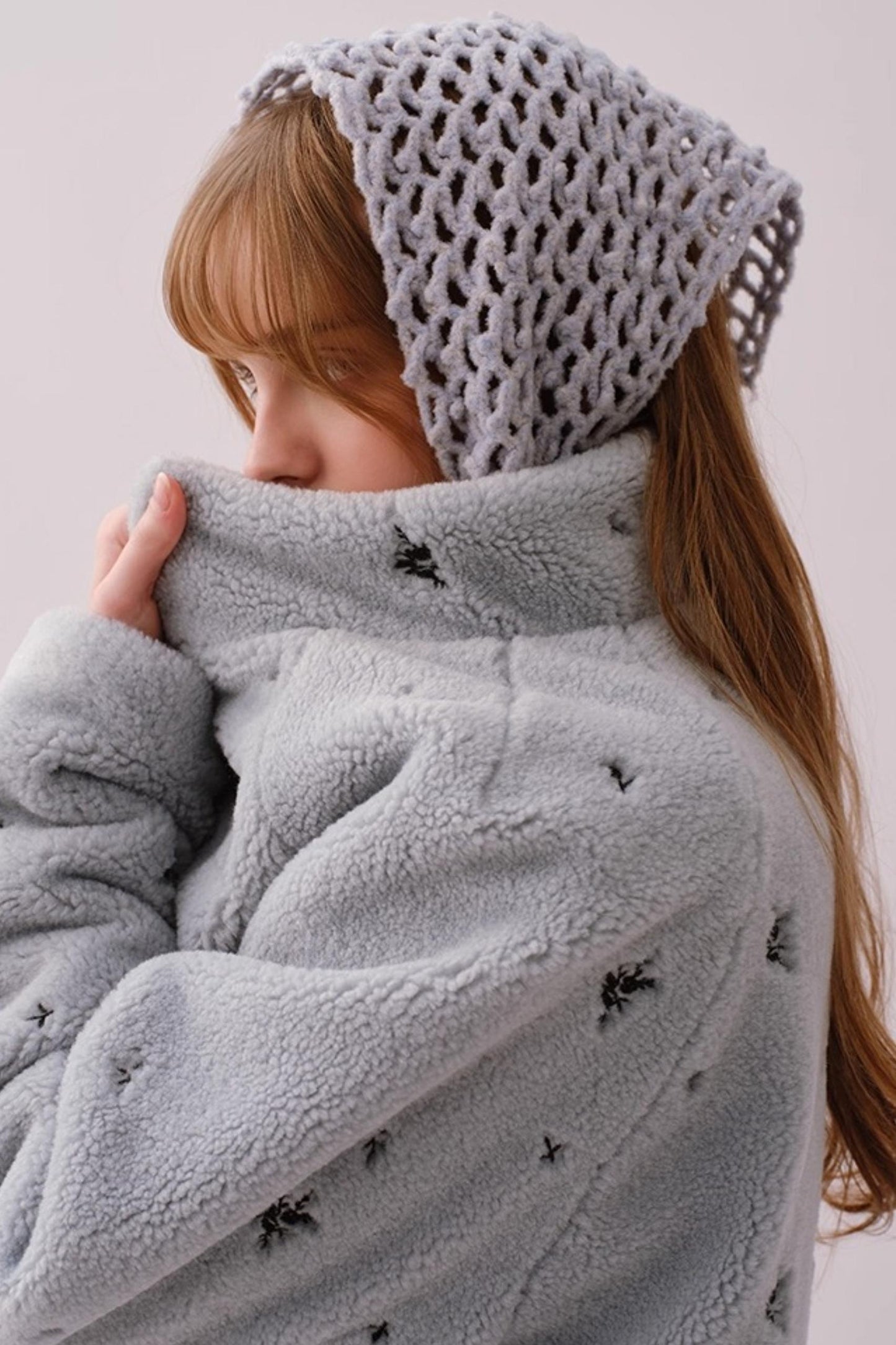 Hand-Crocheted Wool Blend Scarf