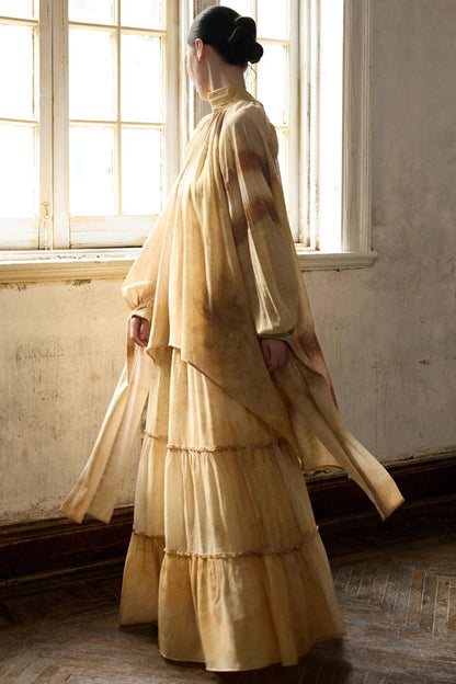 Romantic Lace-up Flowing Skirt Set-Up