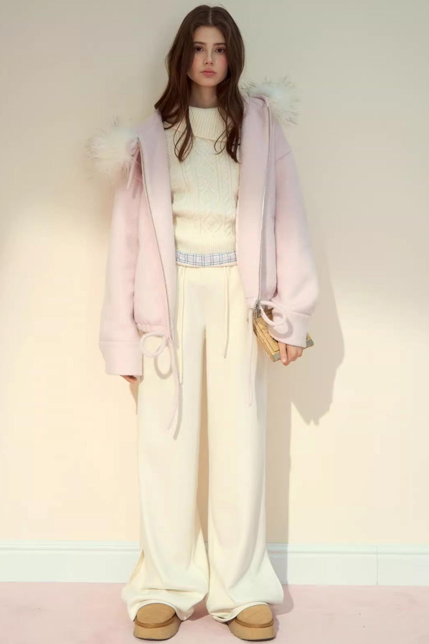 Straight Woolen Trousers