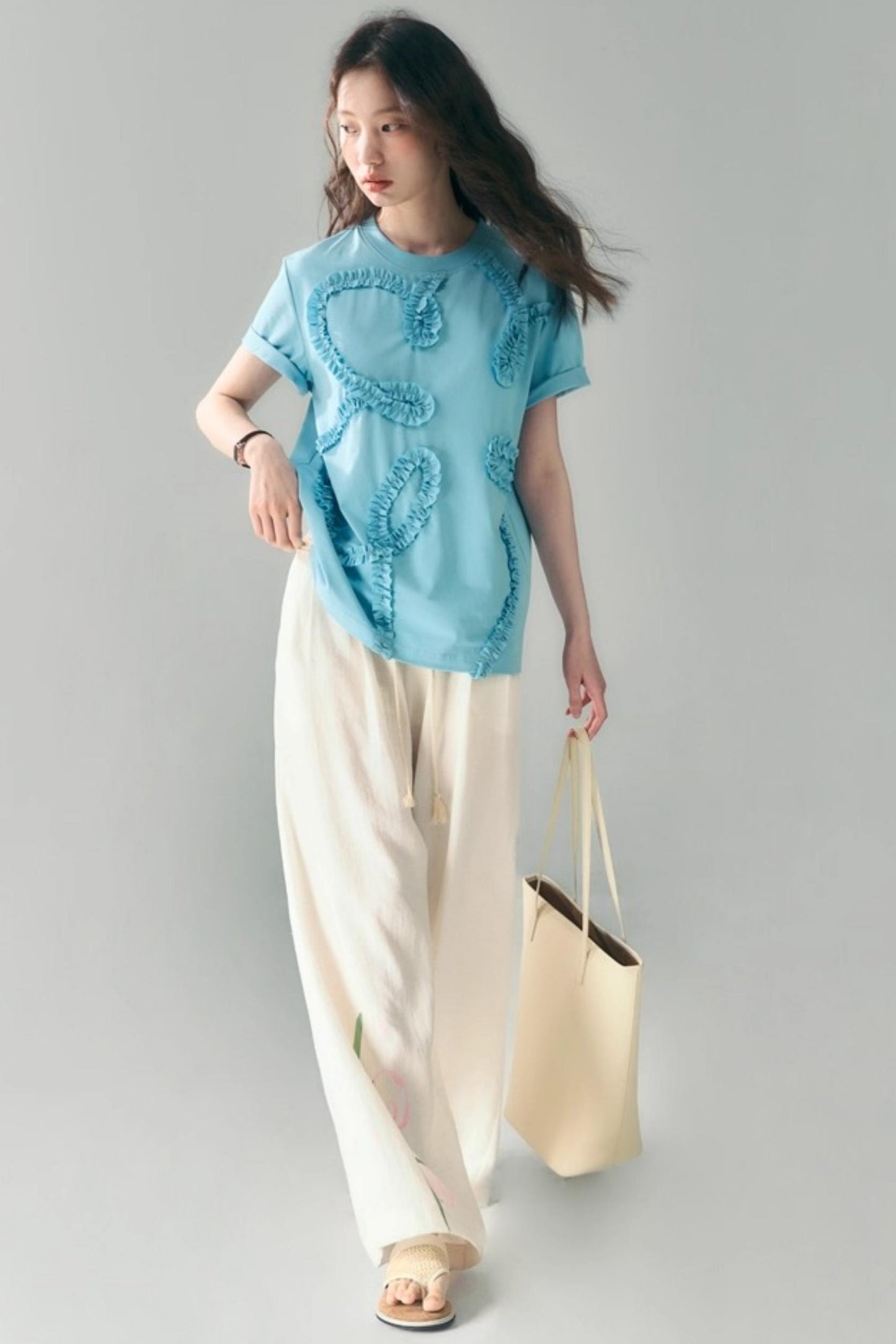 Morning Dew Tulip Tencel Linen Strappy Set-Up