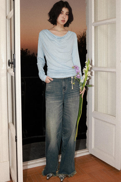 Vintage Whiskered Denim Pants