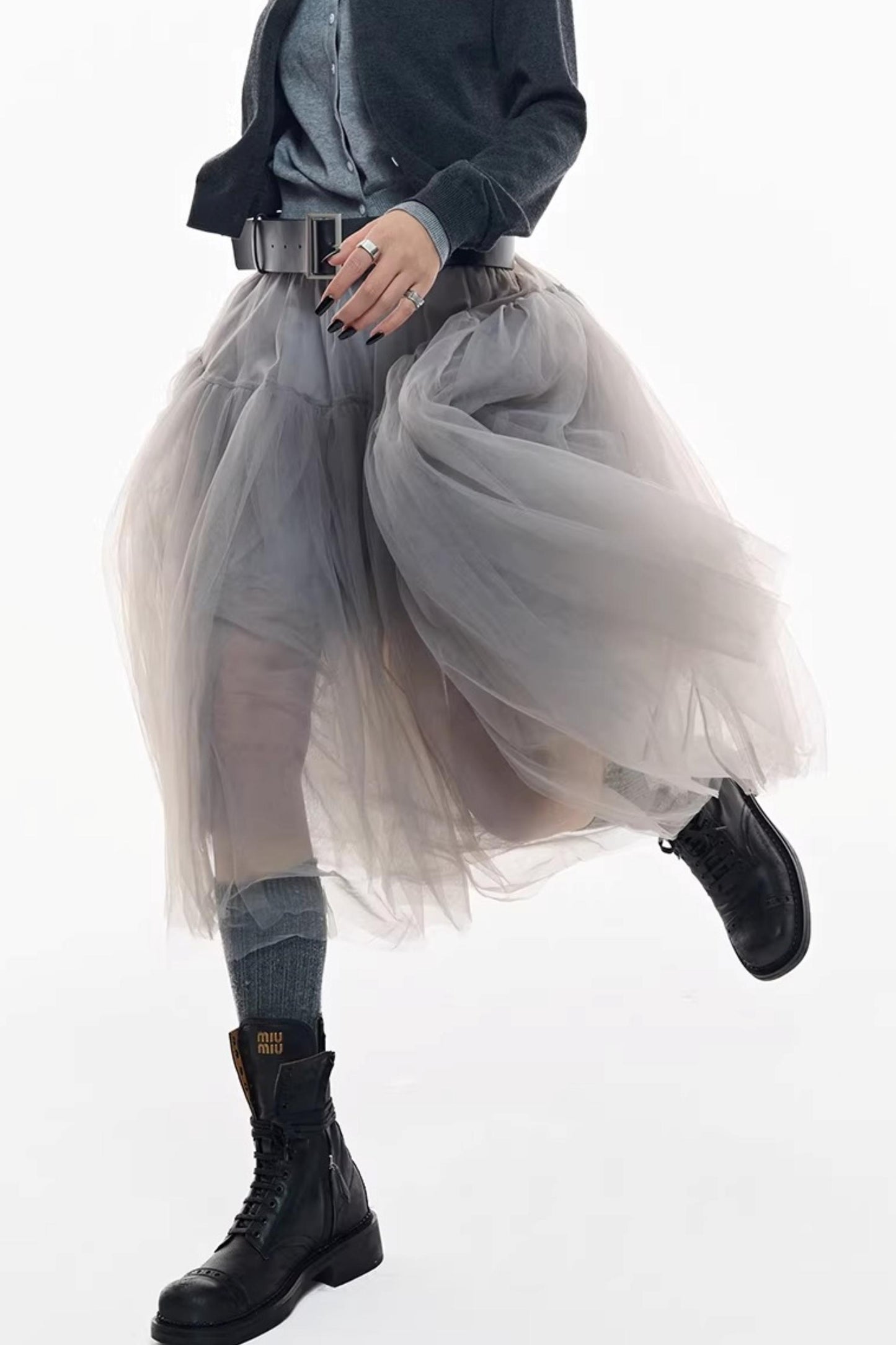 Holiday Edition Smoky Gray Tulle Skirt