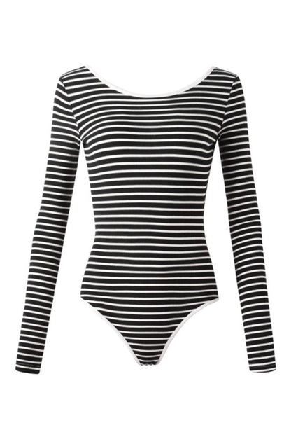 Striped Backless Jumpsuit Design Top