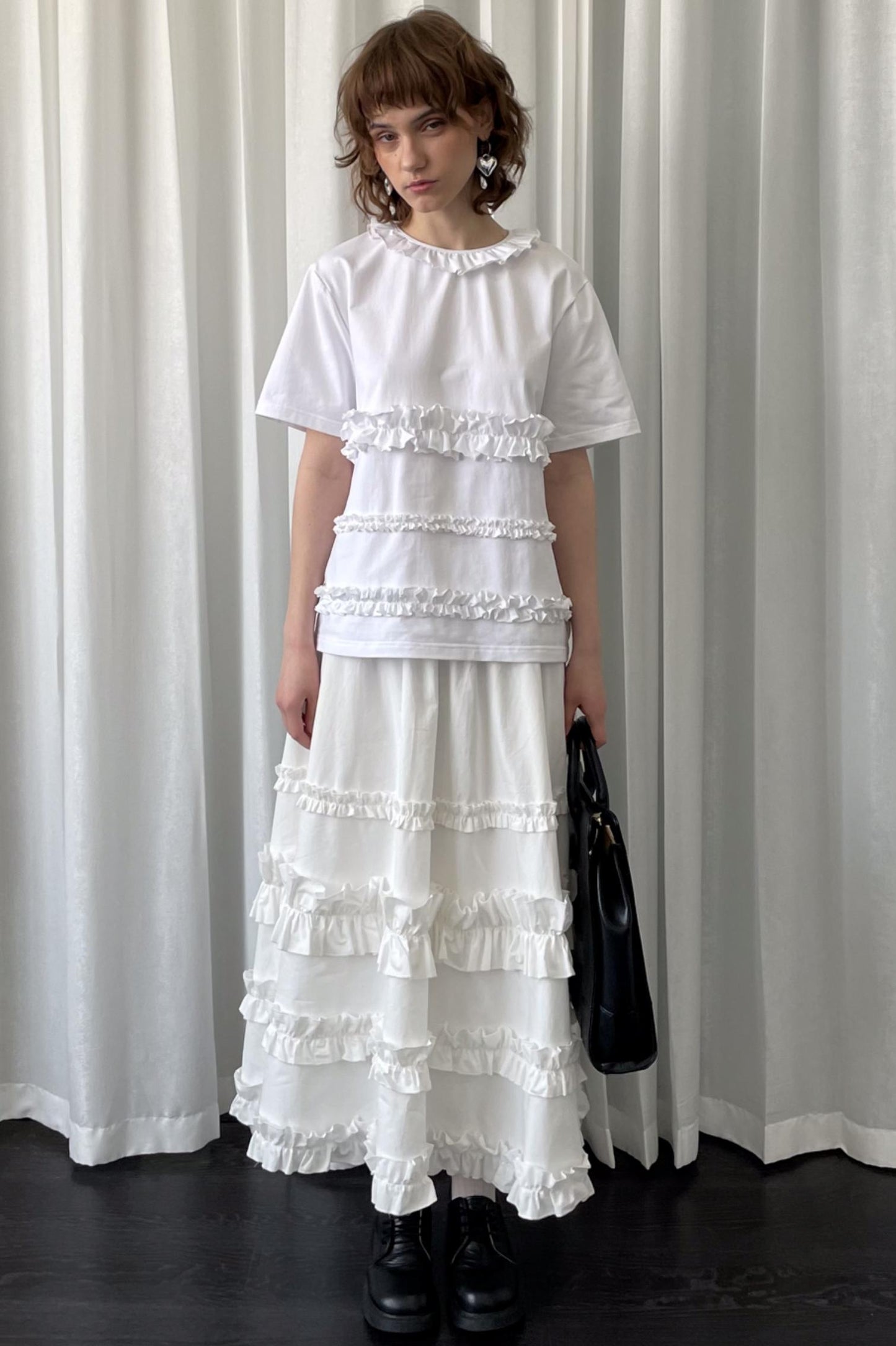 Whimsical White Drawstring Tee