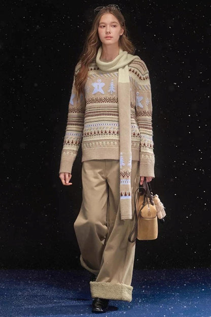 Gingerbread Fair Isle Sweater Set