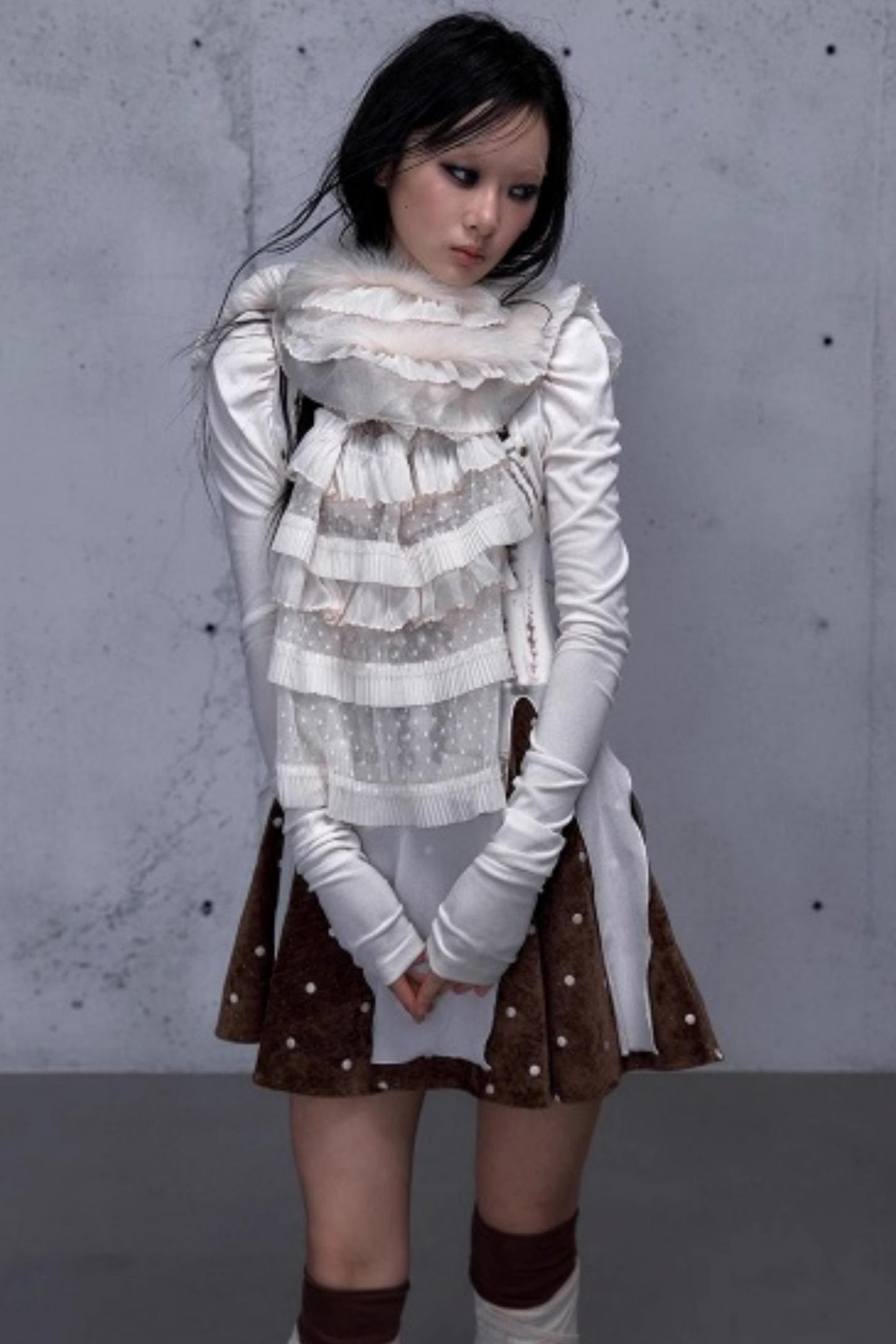 Romantic Lace Layered Scarf