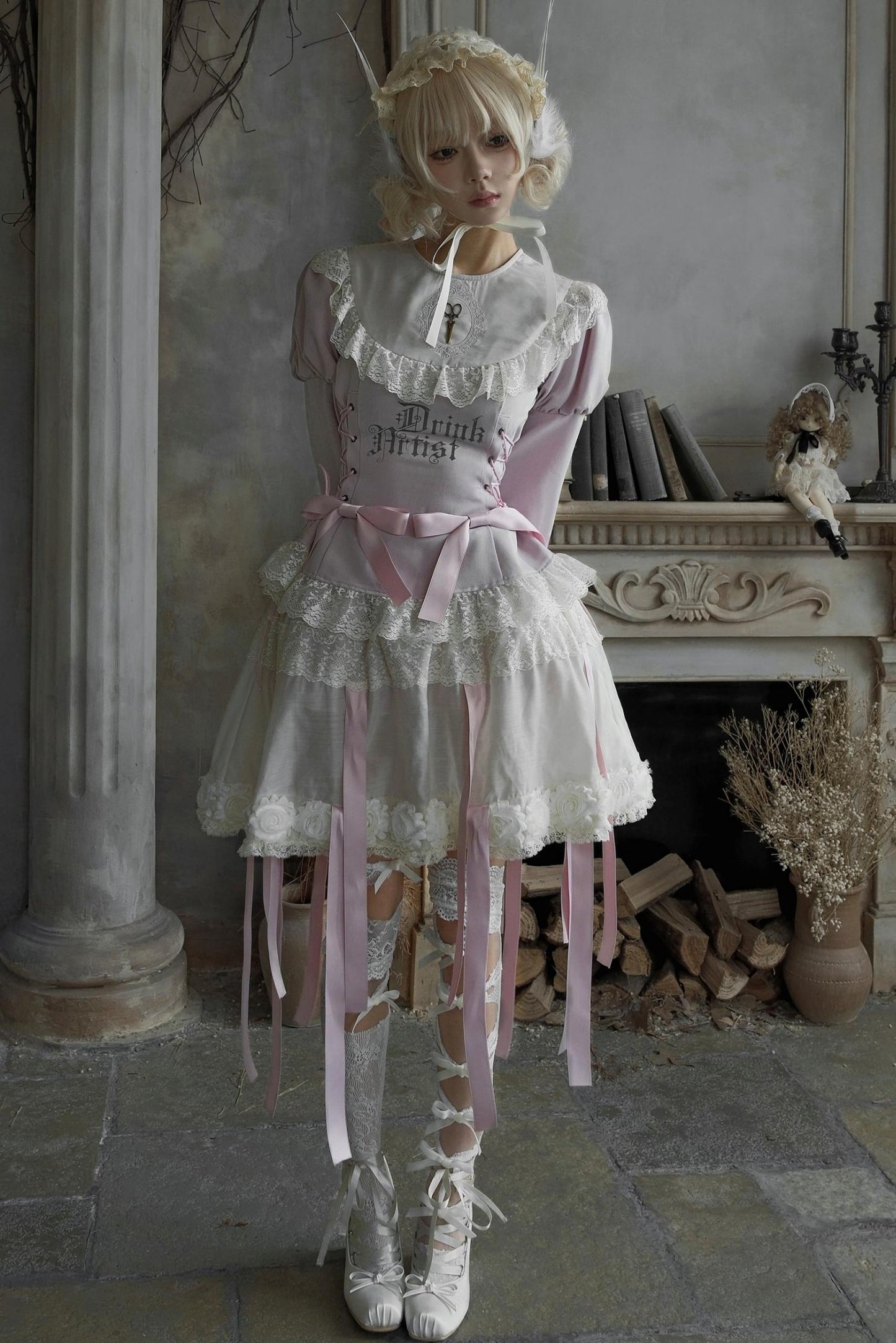 Pink Lace Swing Shirt Set-Up