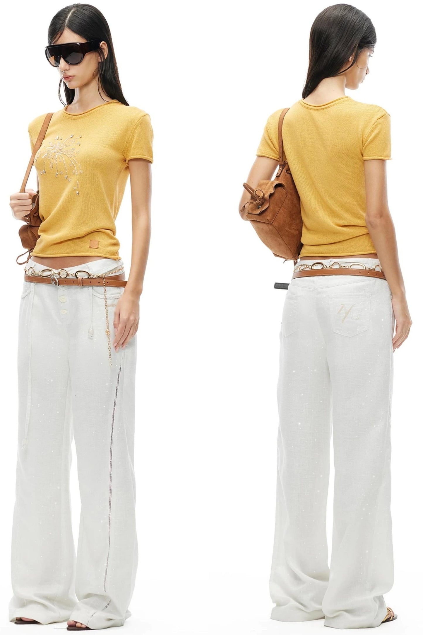 Tencel Linen Straight-Leg Pants