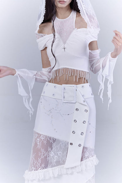 Ethereal White Lace Dream Hoodie