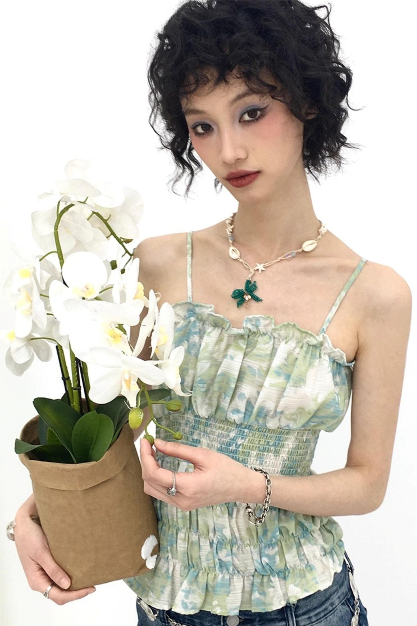 Mist Drawstring Camisole