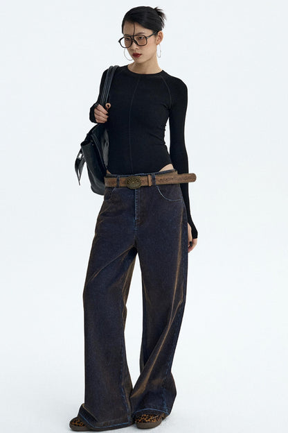 Gray and Black Knit Bodysuit