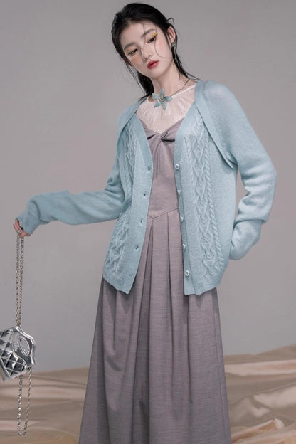 Princess Cloud Gray Suspender Dress