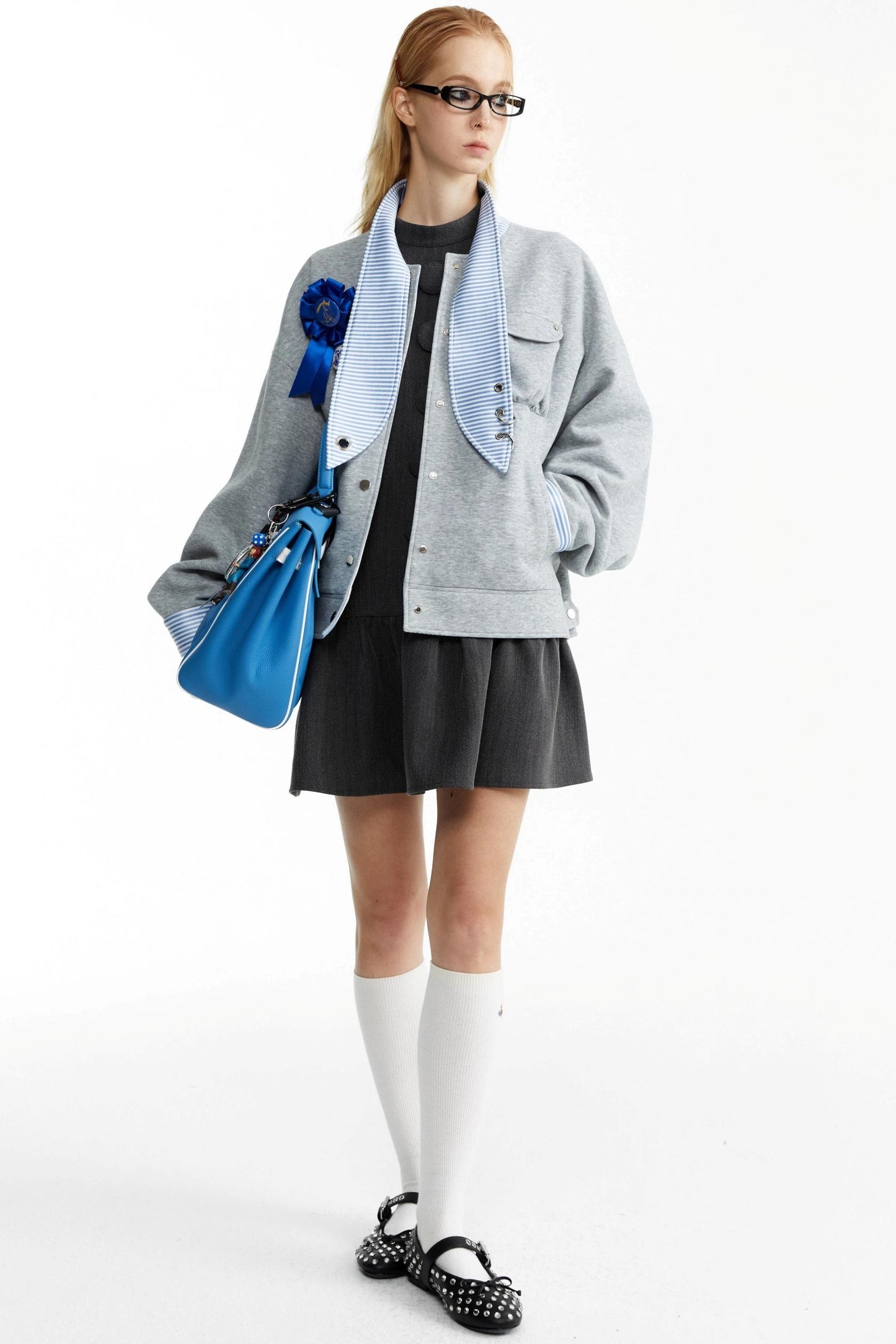 Rabbit Collar Sweatshirt Jacket