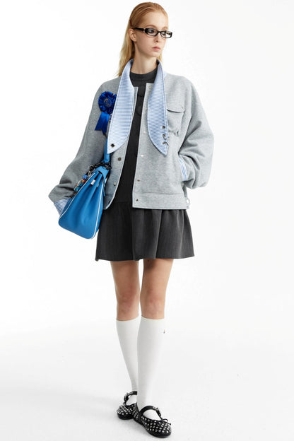 Rabbit Collar Sweatshirt Jacket