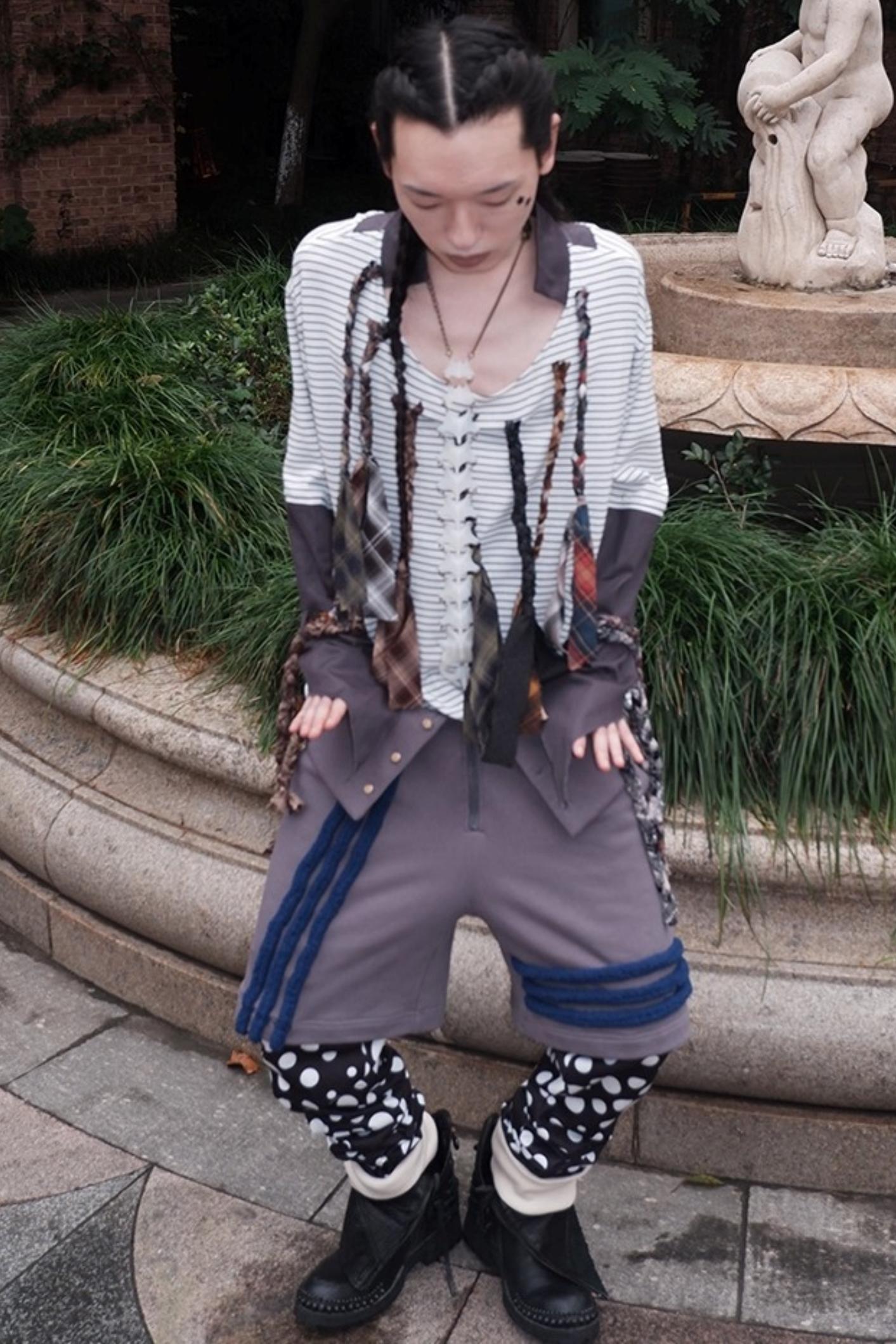 Multi-Tie Loose Long Sleeves Top