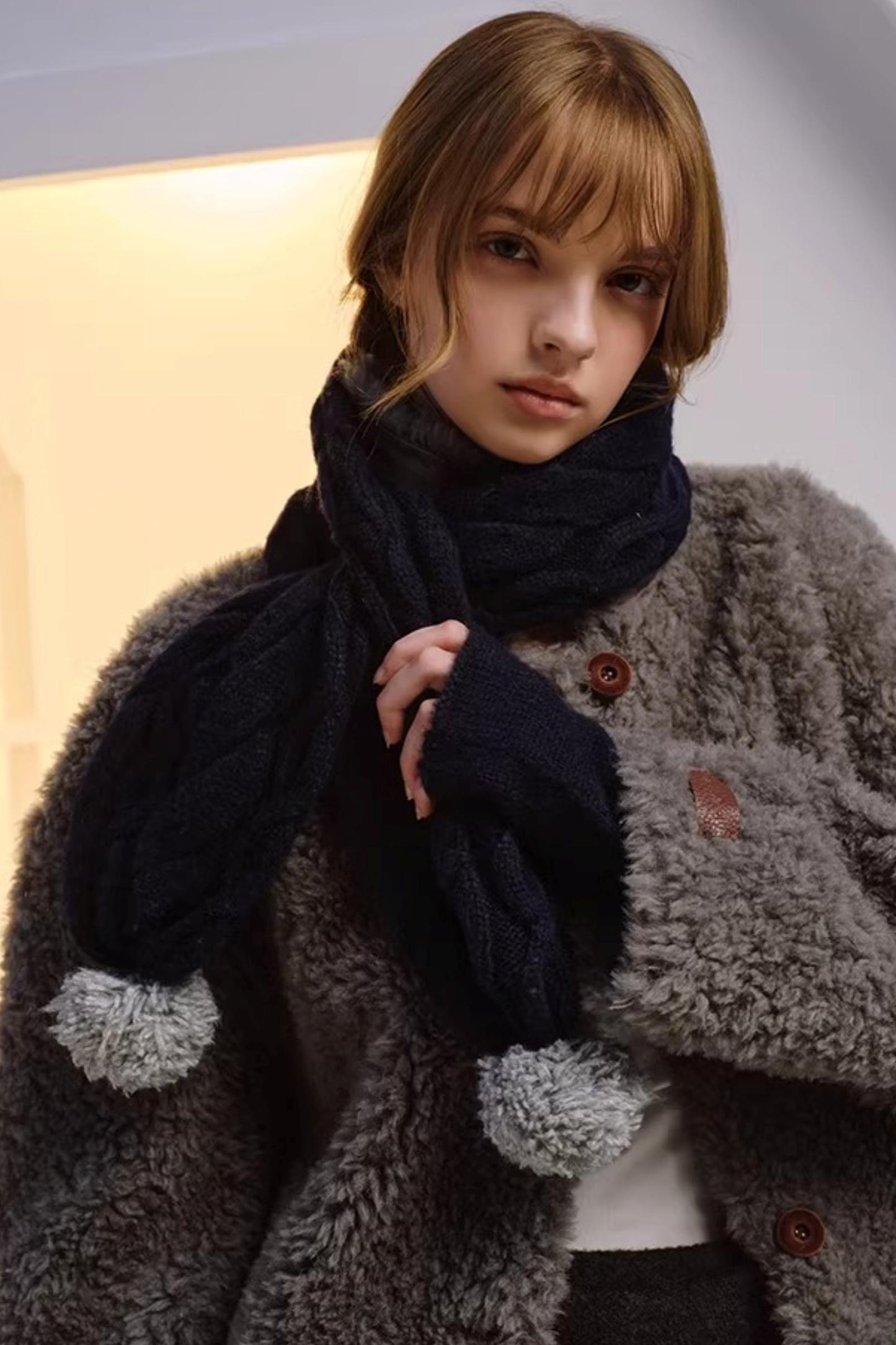 Dual-Tone Merino Wool Scarf