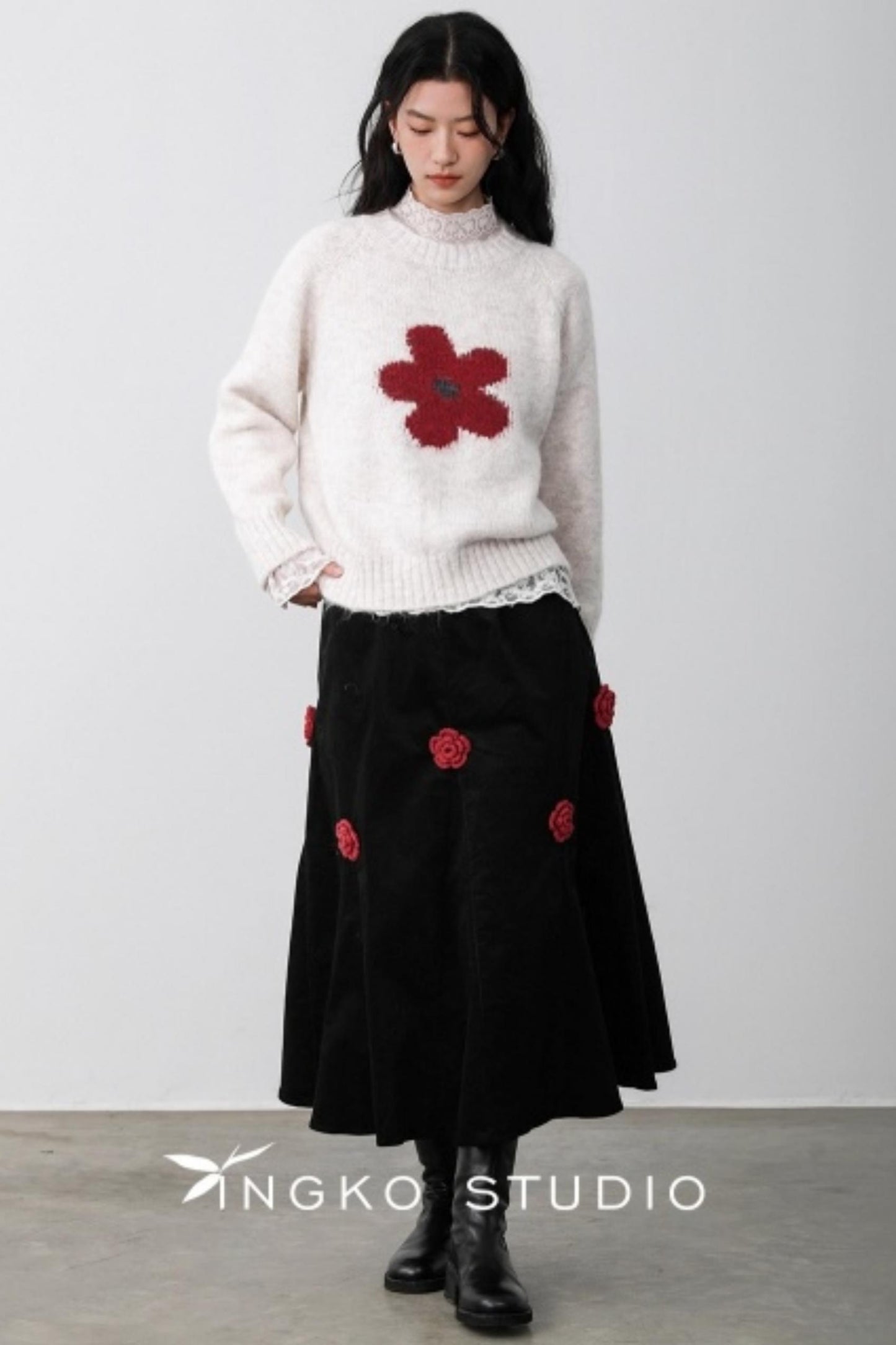 Ingko Cloud Floral Sweater