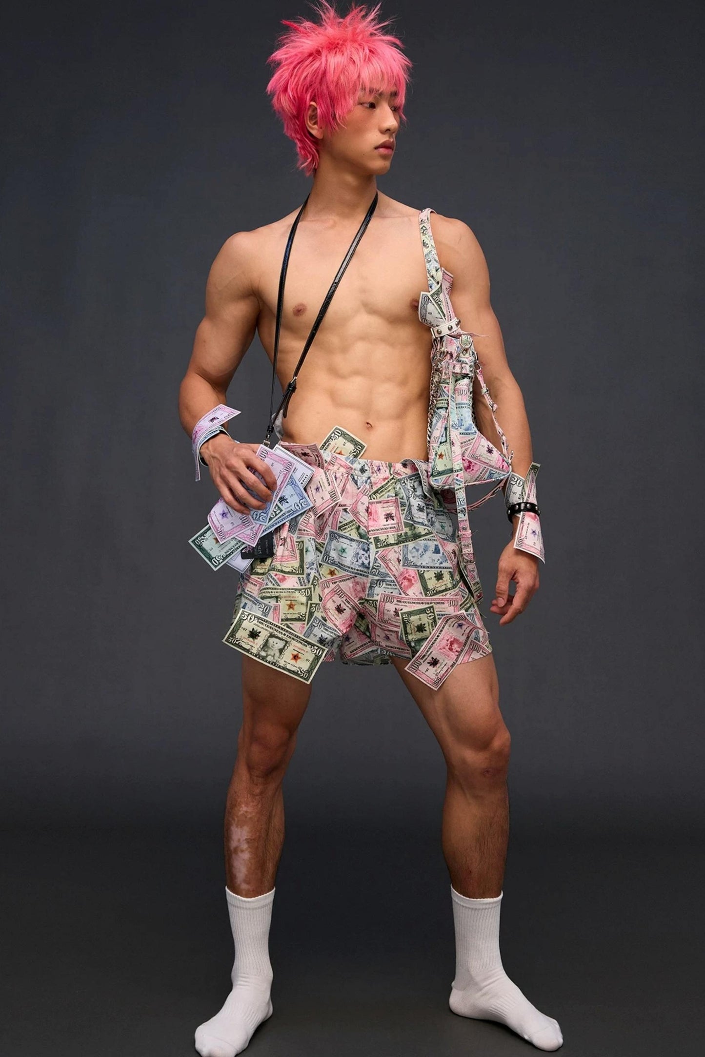 Money Printed Cargo Pants