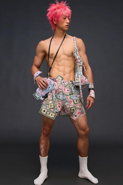 Money Printed Cargo Pants