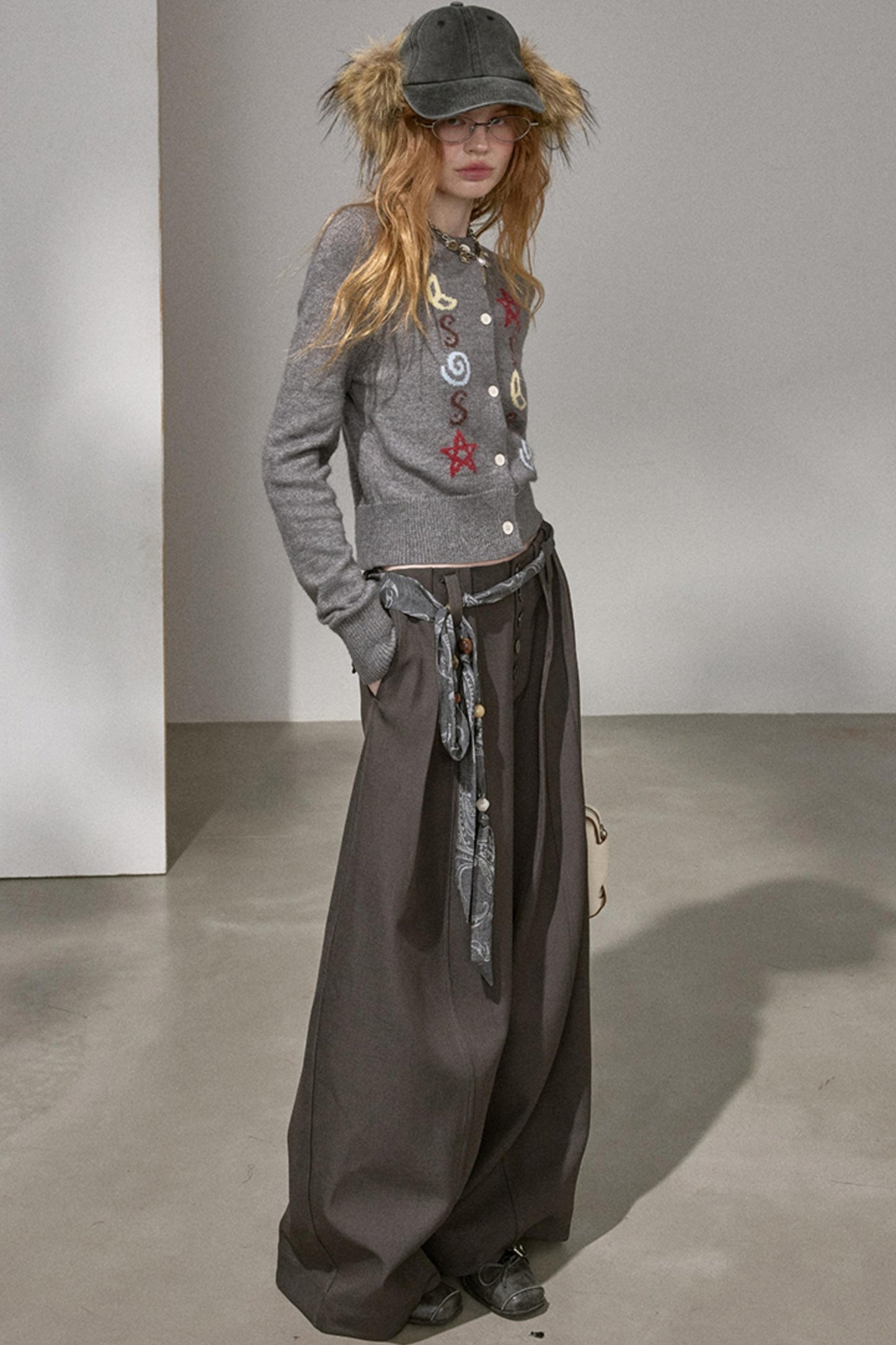 Button Pleated Cargo Pants