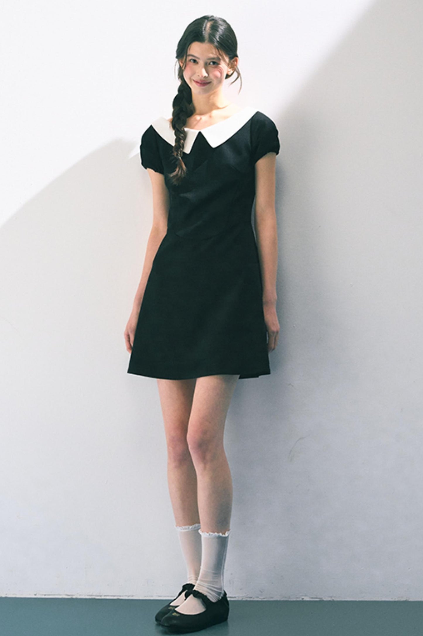 Vintage Doll Collar Midi Dress