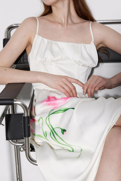 Summer Pink Shadow Midi Dress