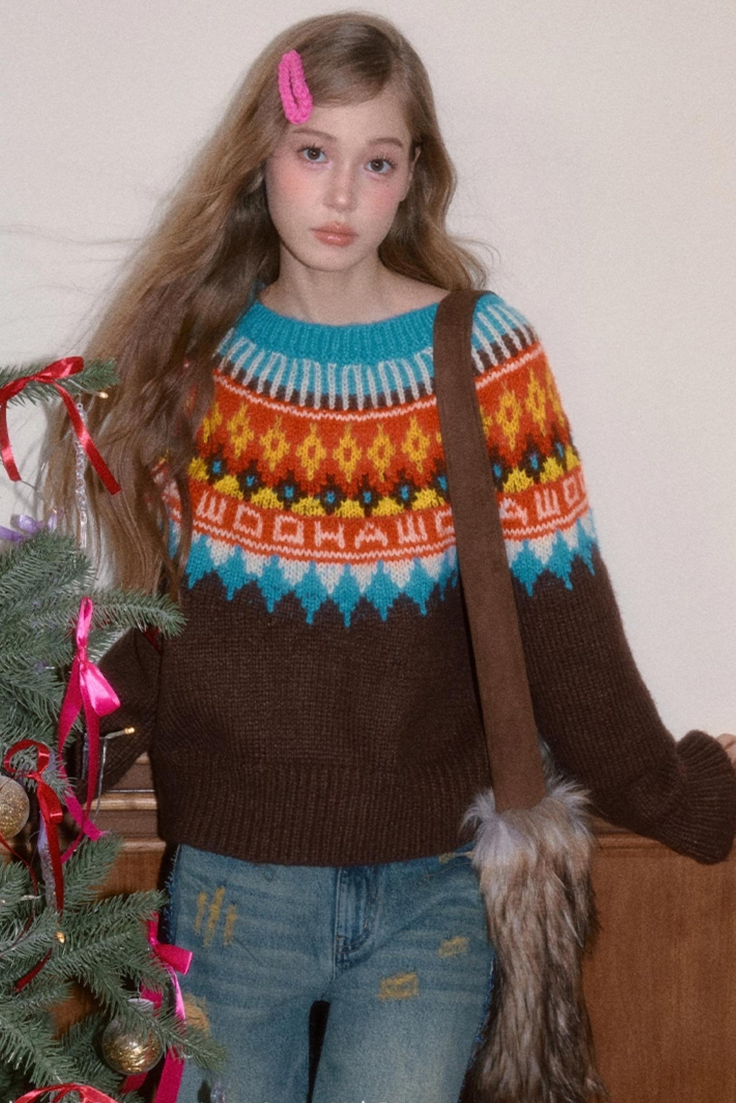 Brushed Fair Isle Winter Sweater