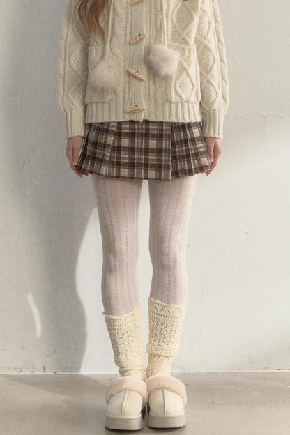 Retro Plaid Pleated Skirt