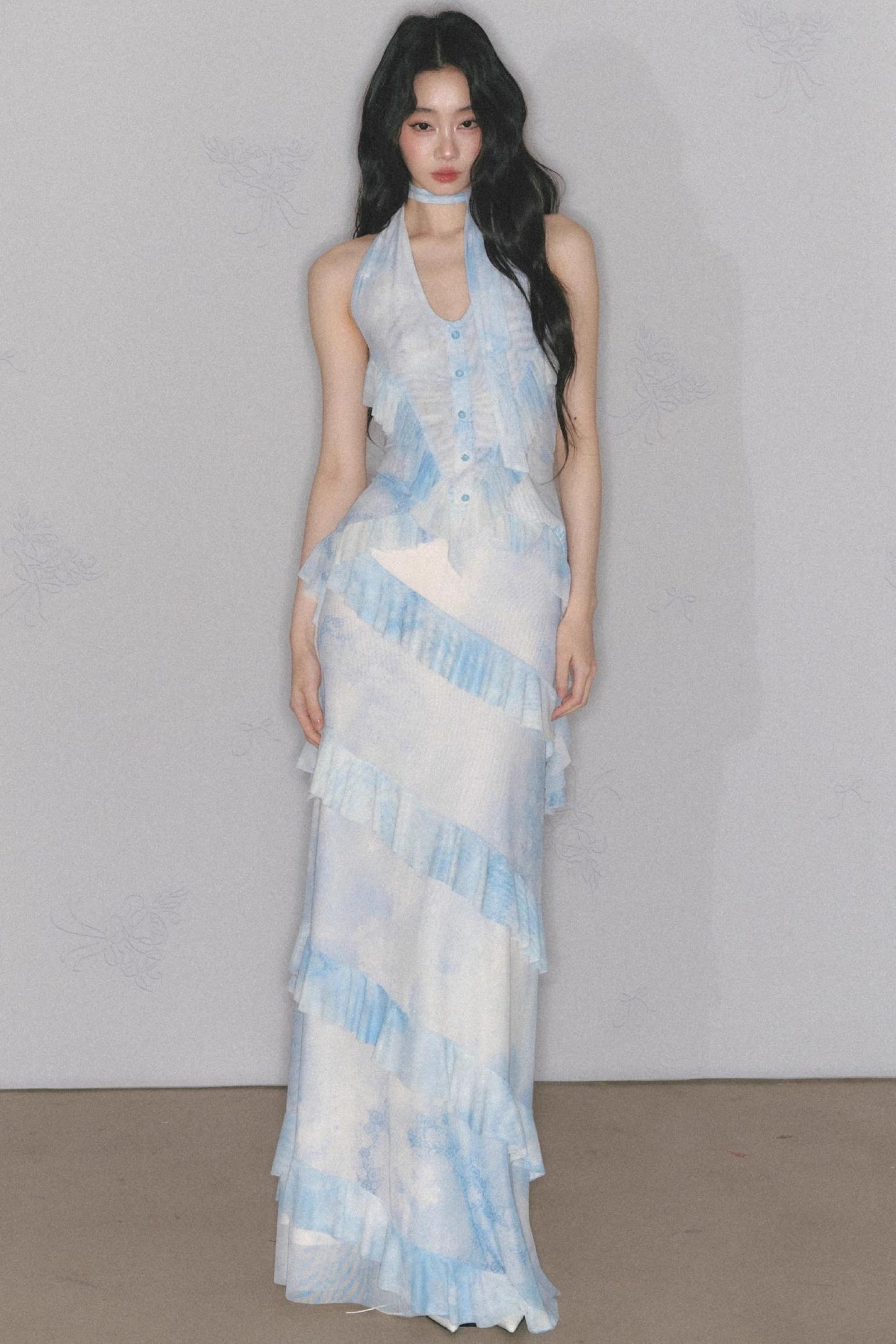 Sea Mint Halter Skirt Set-Up