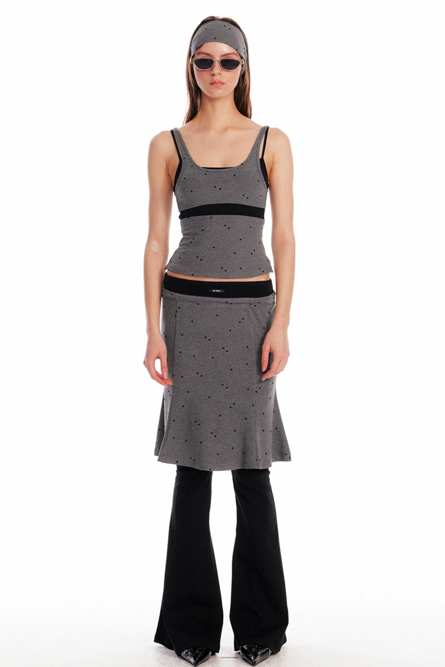 Summer Knit Suspender Skirt Set-Up