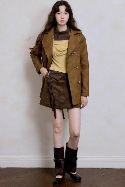 Irregular High Collar Sweater Tops