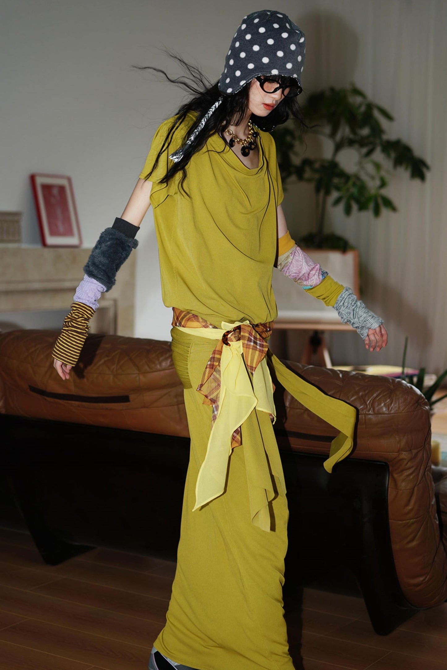 Swing Collar Maxi Dress