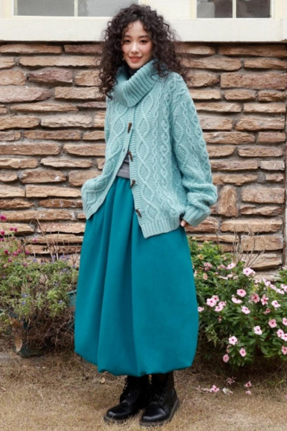 Velvet Knit Midi Skirt