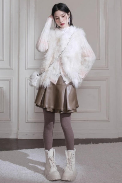 Gradient Alpaca Wool Cardigan