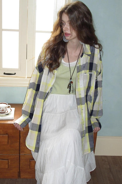 Neoclassical Ripped Check Shirt