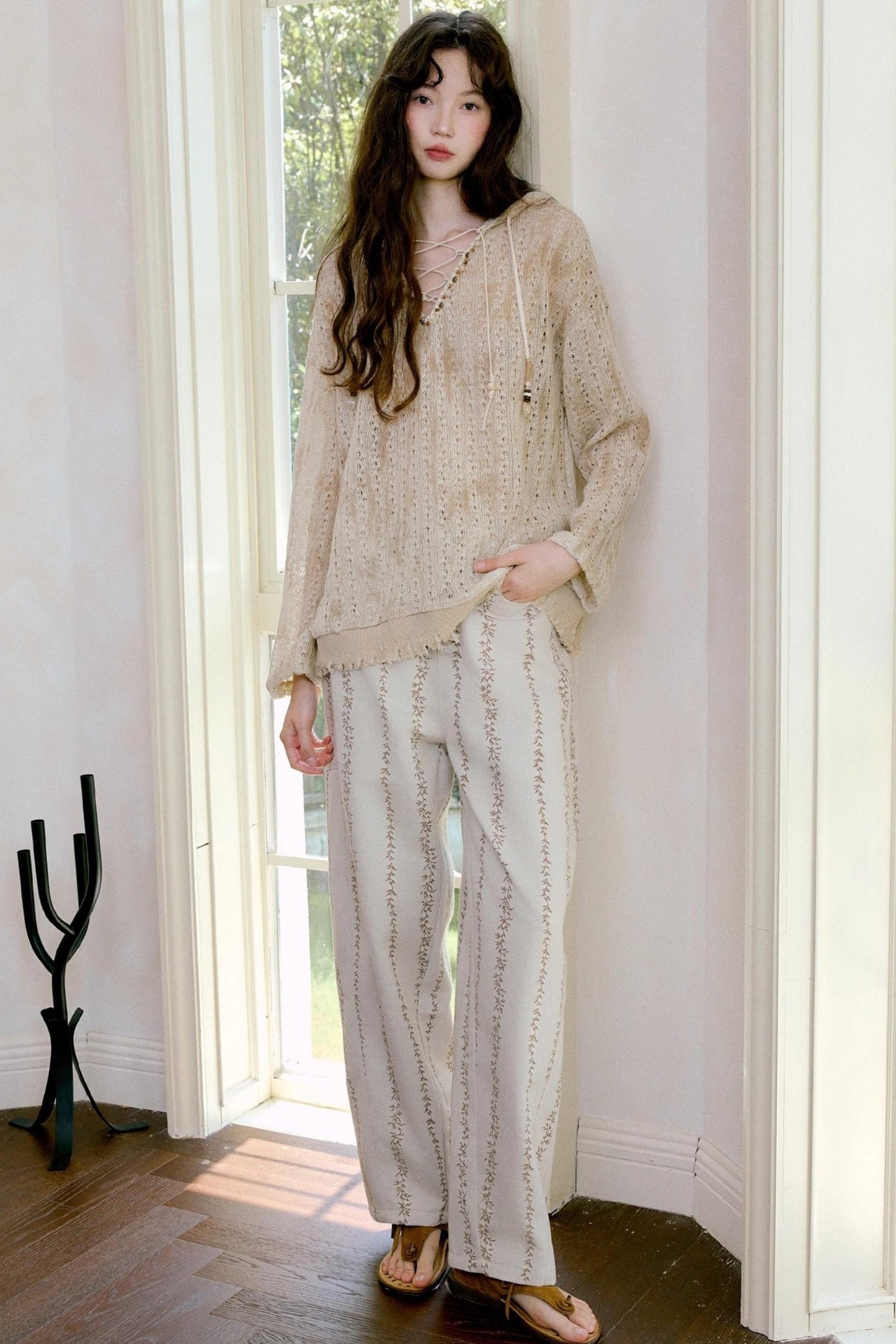 Original Neo-Bohemian Hooded Blouse