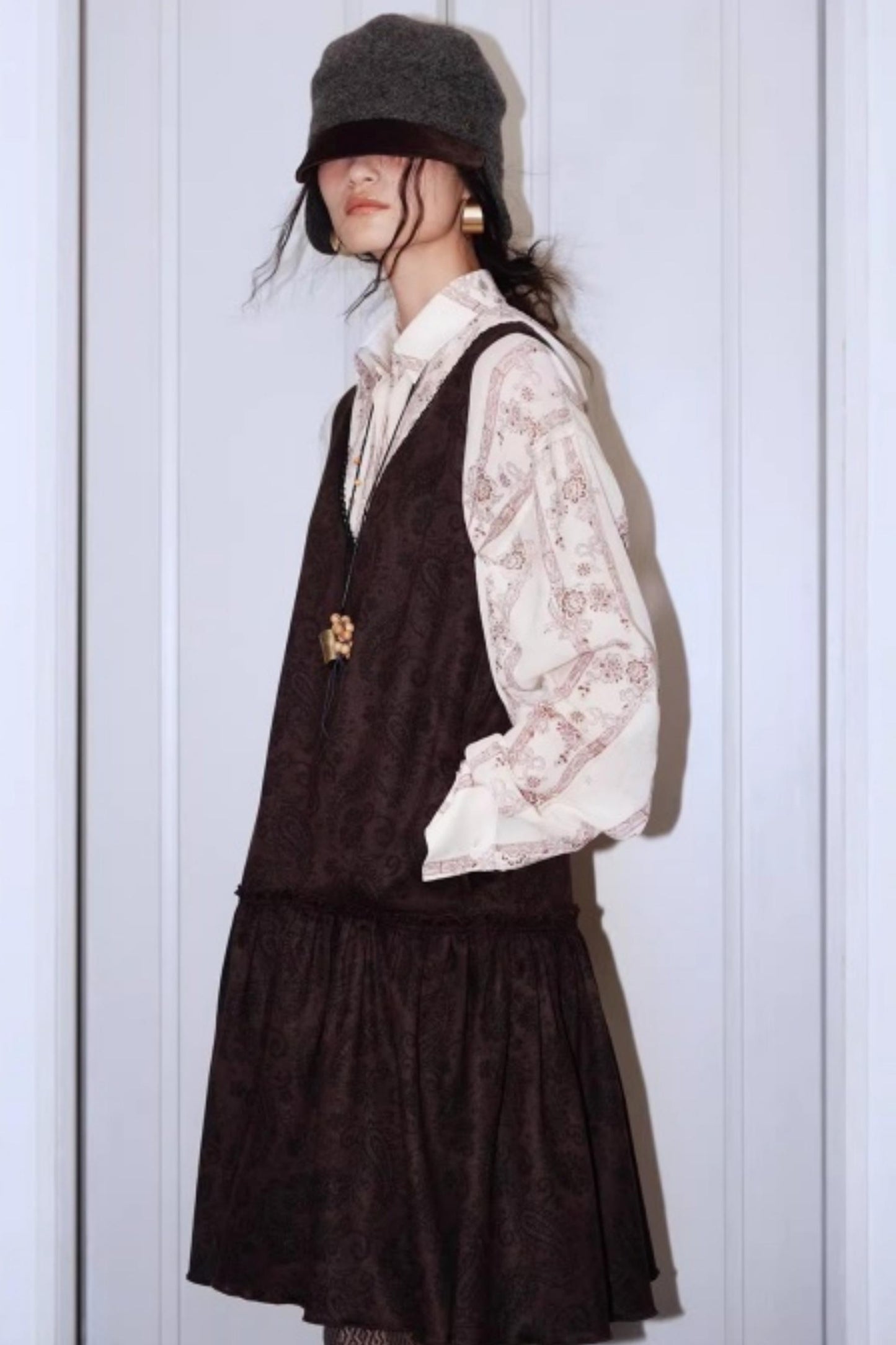 Vintage Suede Sleeveless Dress