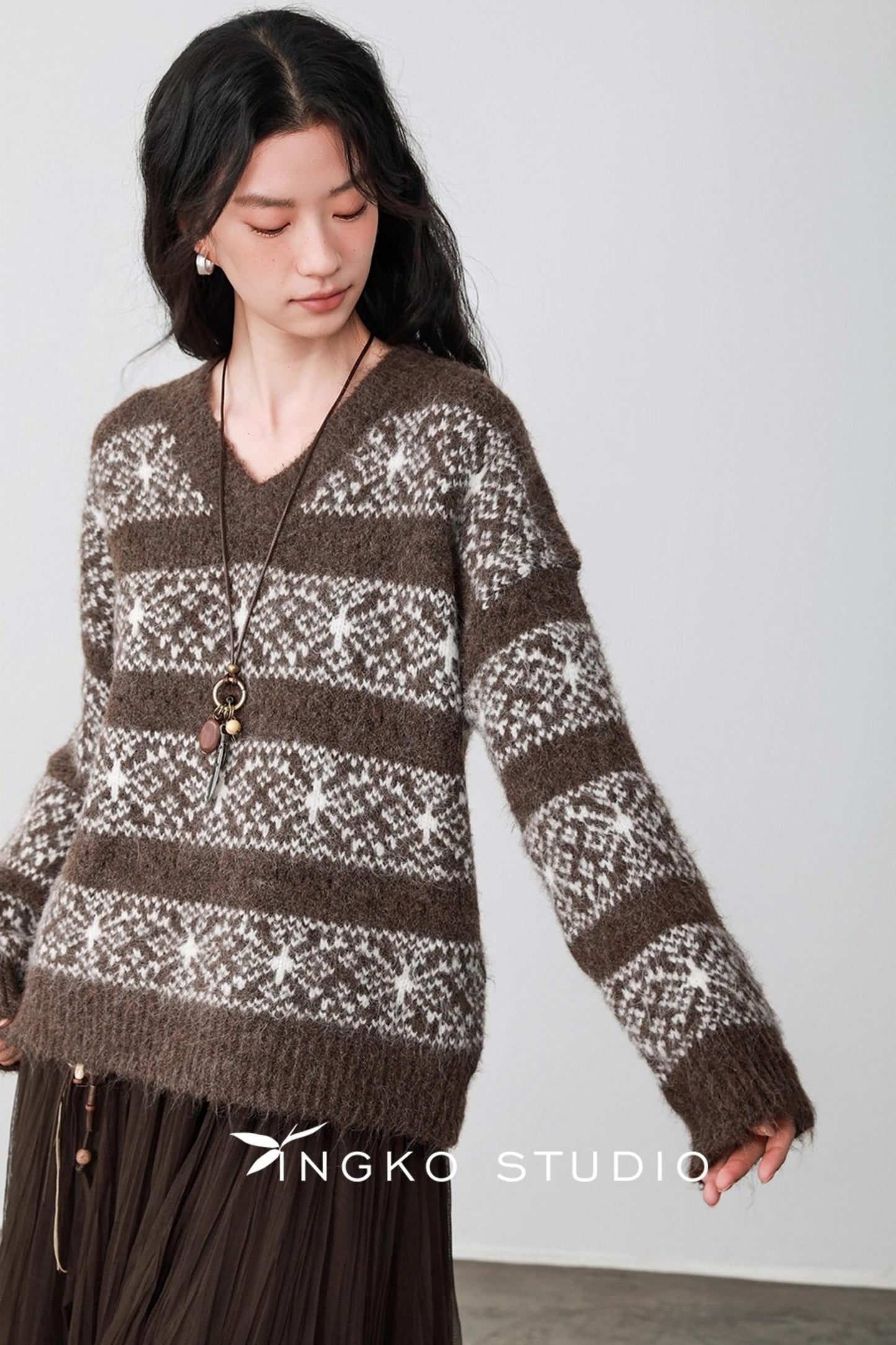 Fair Isle Latte Sweater