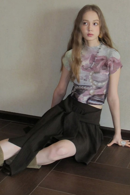 Monet's Pearl Pleated Top