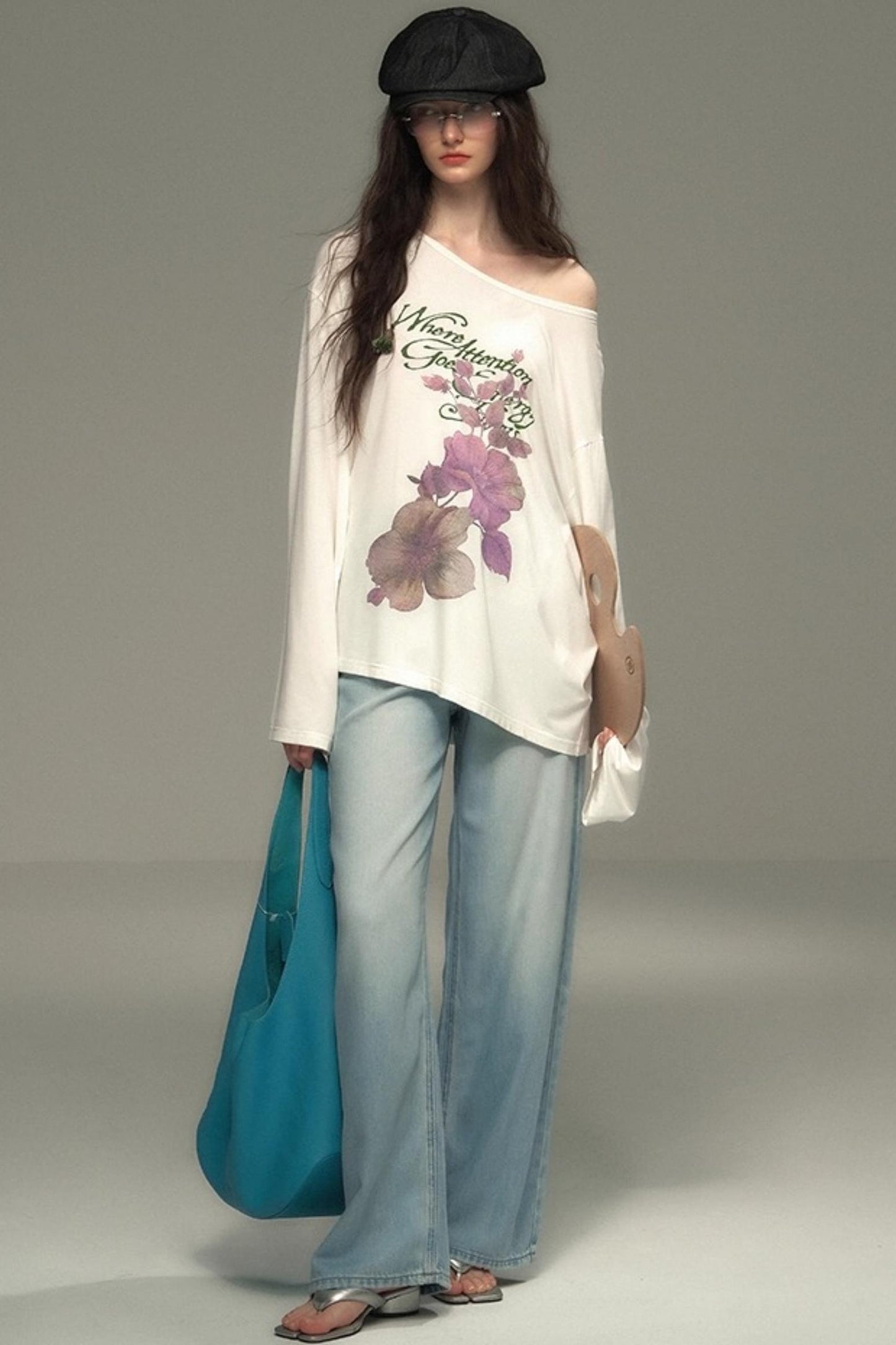 Tree of Life Tencel Slub Cotton Long Sleeve T-shirt