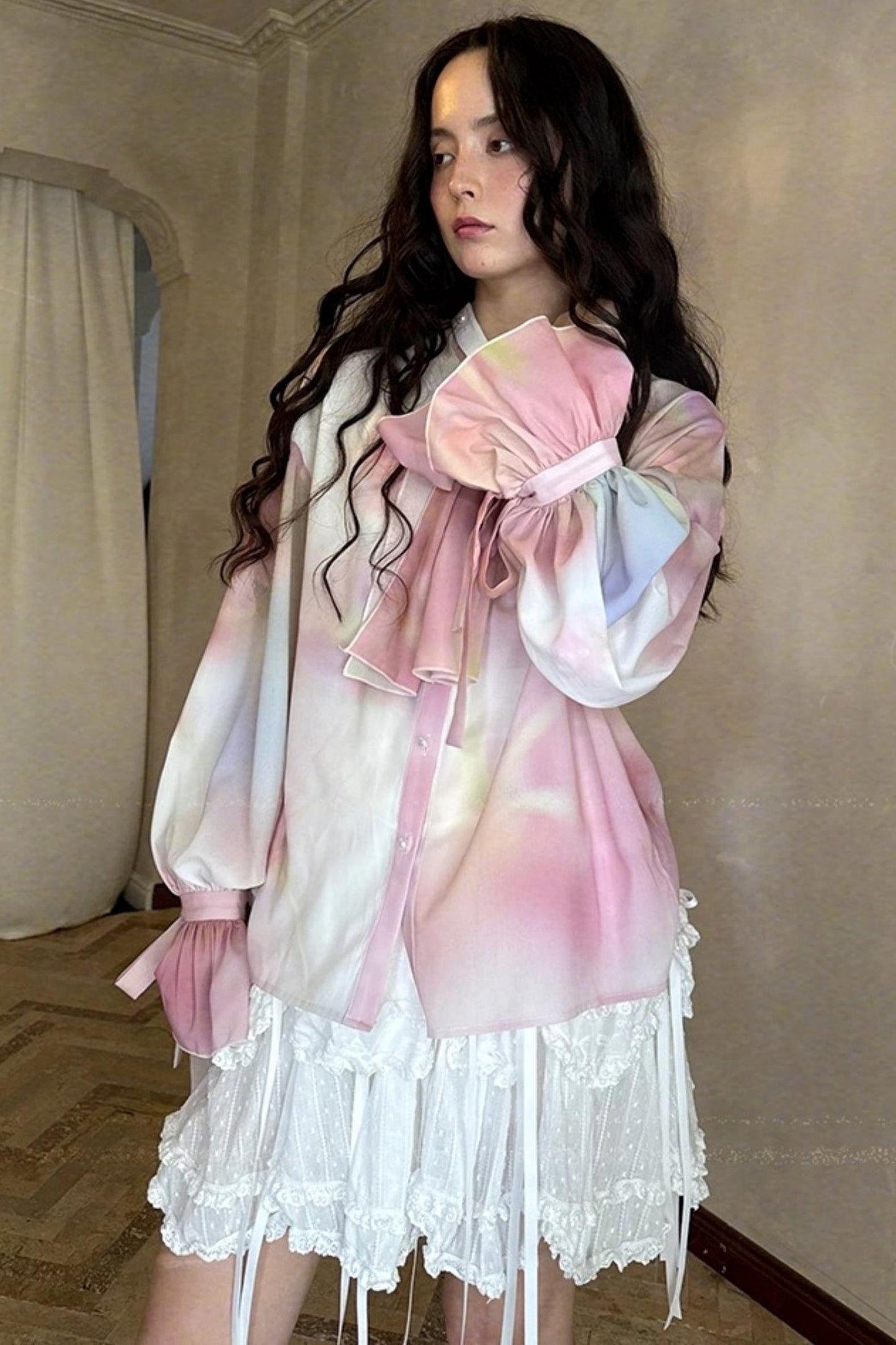 Fairy Tale Jacquard Puff Shirt