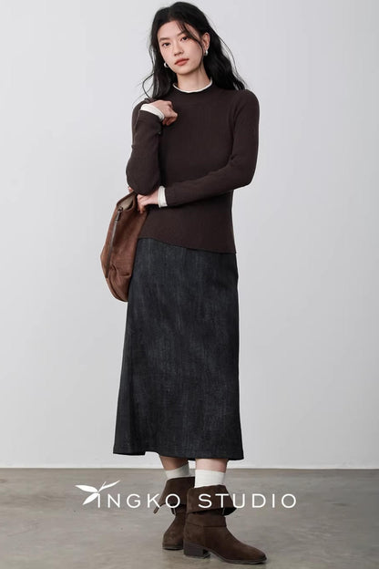 Autumn Leaf Color-Block Sweater