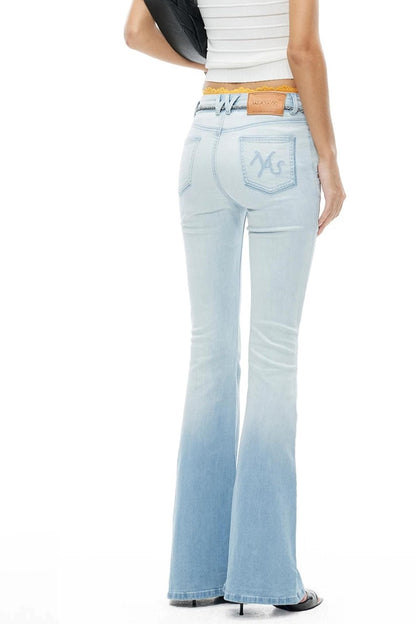 Hemp Tight-Fitting Bootcut Jeans