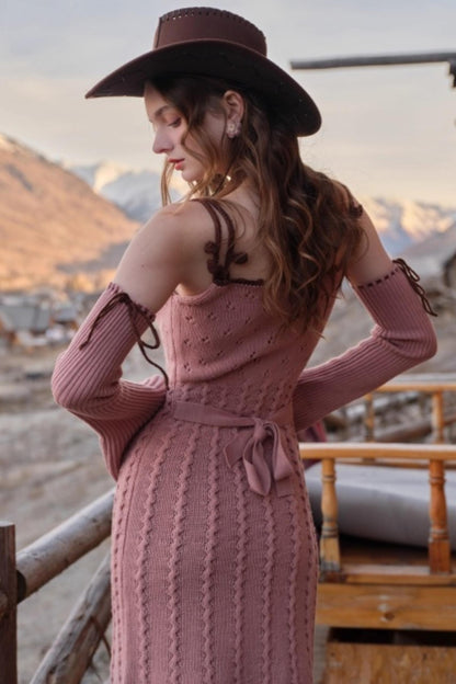 Juliet Retro Wool Knit Dress Set-Up