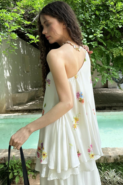 Lace Raglan Maxi Skirt Set-Up