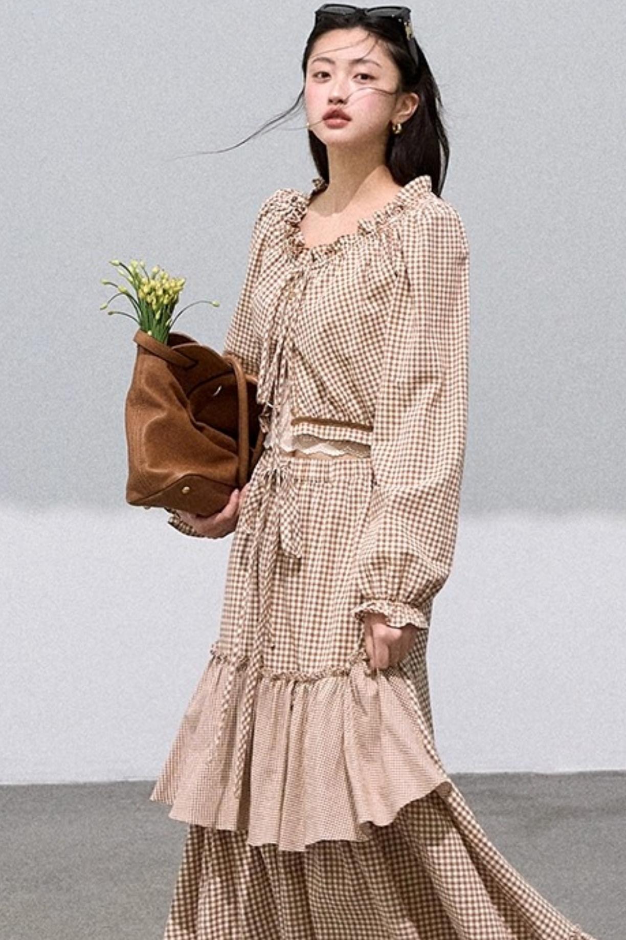 Cotton Strappy White Shirt Two-Piece Set-Up