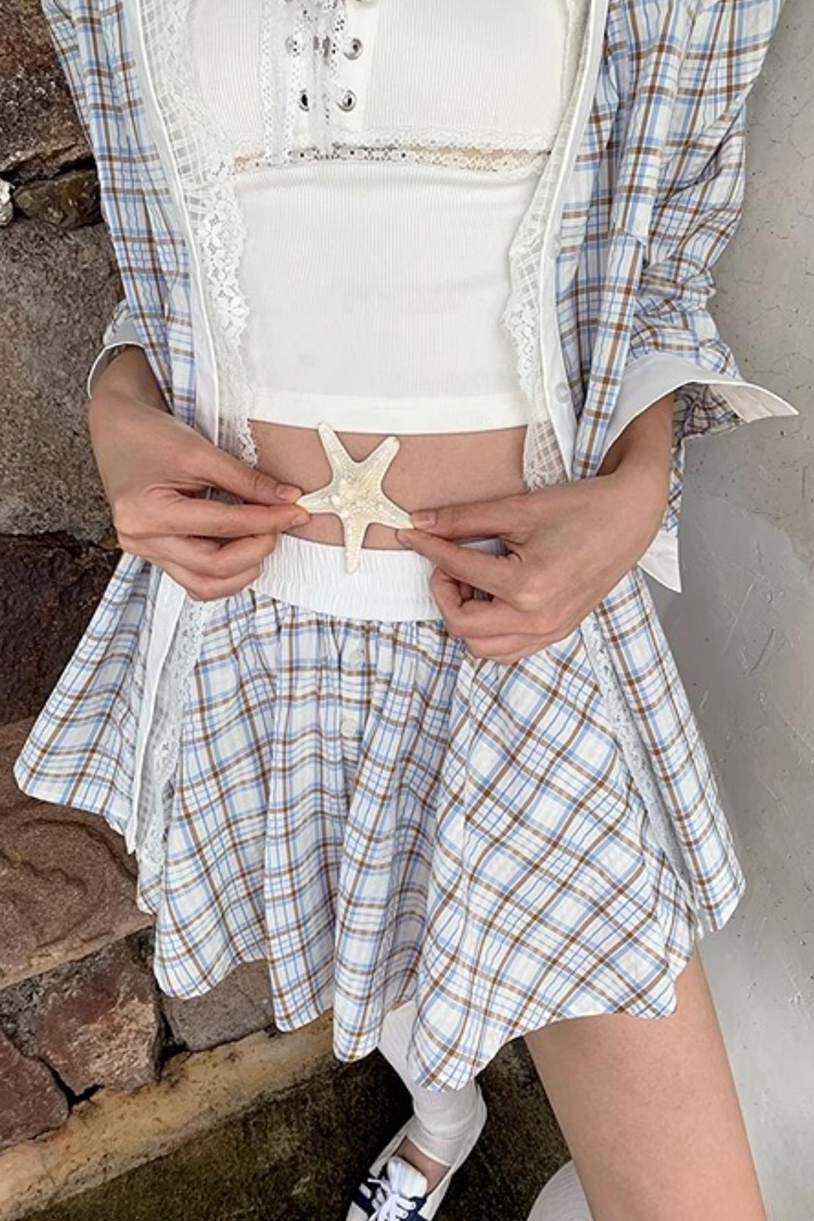 Blue Lace Casual Set-Up