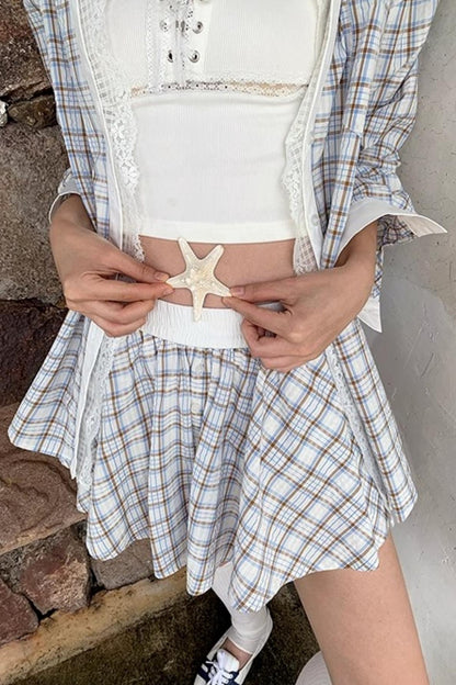 Blue Lace Casual Set-Up